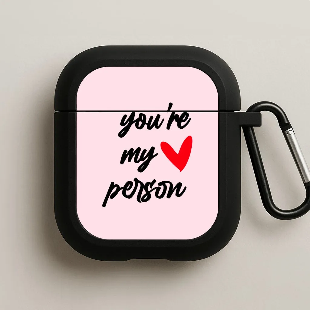 Portable Smooth Grip durable soft gradient commuter shell You're My Person Love - Grey's AirPods Case