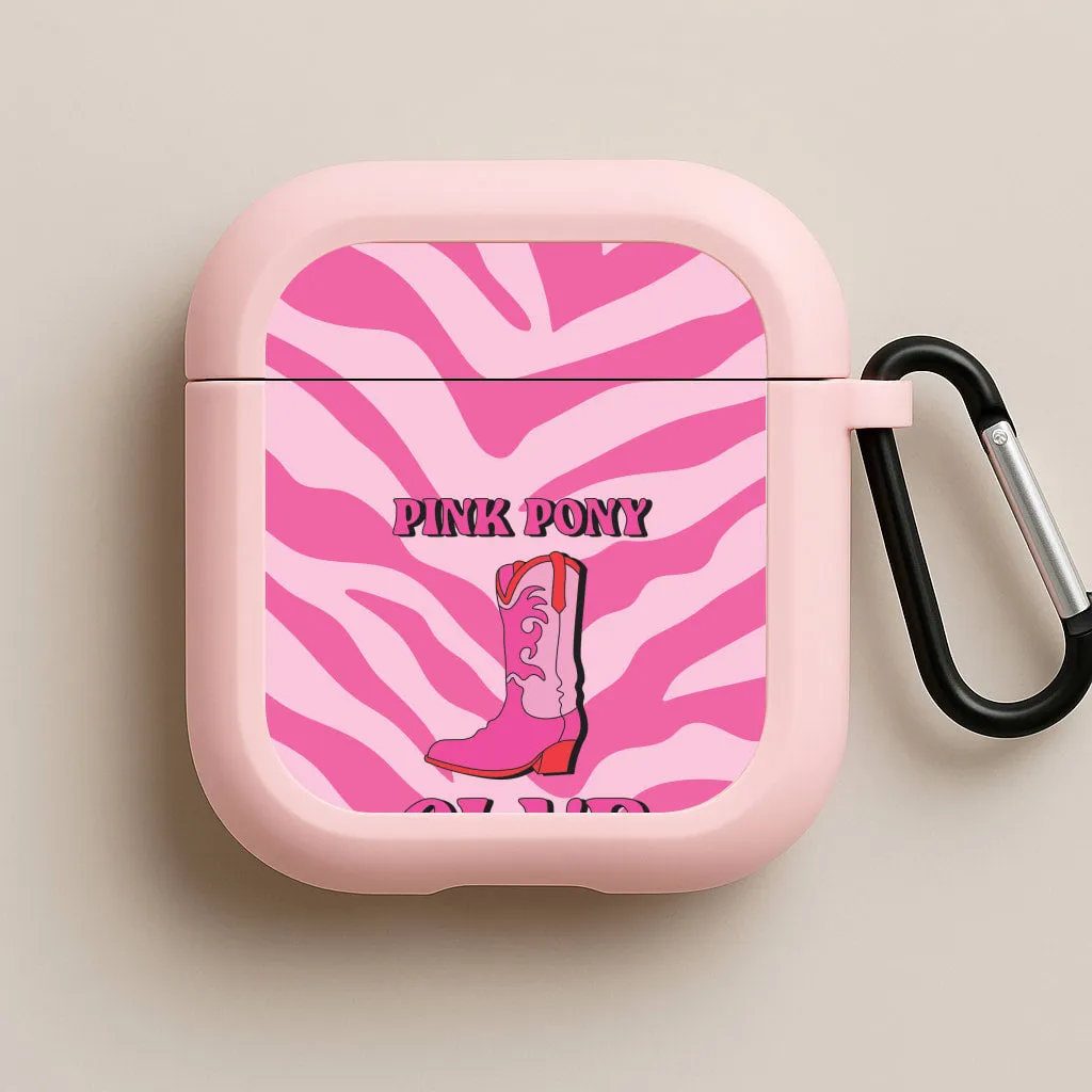 Zebra Print Pink Pony Club AirPods Case Modern Everyday Case Fashion Lifestyle Accessory