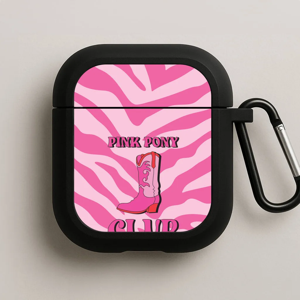 Zebra Print Pink Pony Club AirPods Case Vibrant Tech Accessory color mix earbuds cover